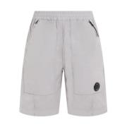 C.p. Company Grå Rip-stop Bomullsshorts Gray, Herr