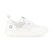 D.a.t.e. Hybrid Tekniskt Tyg och Läder Sneaker White, Dam