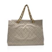 Chanel Vintage Pre-owned Laeder totevskor Yellow, Dam