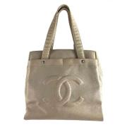 Chanel Vintage Pre-owned Laeder totevskor Beige, Dam