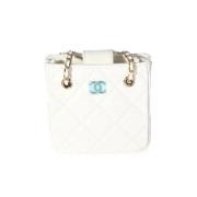 Chanel Vintage Pre-owned Laeder crossbodyvskor White, Dam