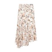 Isabel Marant Silk Toscane Kjol Nude Neutrals Multicolor, Dam