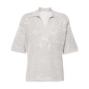 Brunello Cucinelli Beige T-shirts Polos för kvinnor Gray, Dam