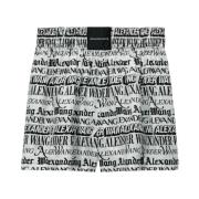 Alexander Wang Tidningsmönster Tygshorts Multicolor, Dam