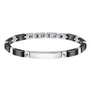 Sector No Limits Keramiskt Armband Svart Silver Elegant Design Gray, U...