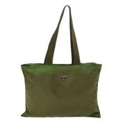 Prada Vintage Pre-owned Tyg axelremsvskor Green, Dam