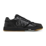 Dior Lädersneakers med ikoniskt monogram Black, Herr