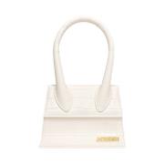 Jacquemus Ivory Le Chiquito Moyen Läder Väska White, Dam