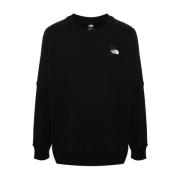 The North Face Svart Crew Neck Sweatshirt Bomull Black, Herr