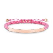 Thomas Sabo Rosa/Guld Armband, 925 Silver, Nylon Multicolor, Dam