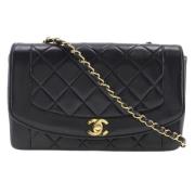 Chanel Vintage Pre-owned Laeder axelremsvskor Black, Dam