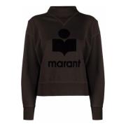 Isabel Marant Étoile Färgad Svart Logotyp Sweatshirt Black, Dam