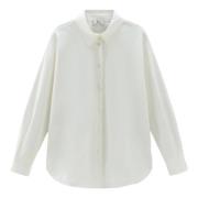 Woolrich Vit Poplin Skjorta White, Dam