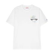 MC2 Saint Barth Surfer Panda Cotton Classic T-Shirt White, Herr