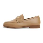 Cesare Gaspari Blockklackade läderloafers - Beige Beige, Dam