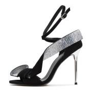 Cesare Gaspari Elegant High Heeled Sandals Black, Dam