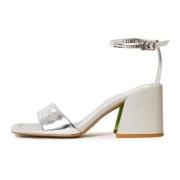 Cesare Gaspari Block Heeled Sandals Gray, Dam