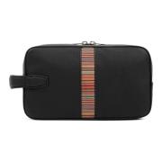 PS By Paul Smith Svart Signature Stripe Toalettväska Black, Herr