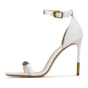 Cesare Gaspari Elegant Stiletto High Heeled Sandaler - Vit White, Dam