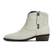 Cesare Gaspari Lyxiga Läder Cowboy Boots - Elfenben Beige, Dam