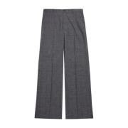 Balenciaga Plaid Wide-Leg Trousers Black, Dam