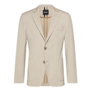 Hugo Boss Slim Fit Beige Seersucker Jacka Beige, Herr