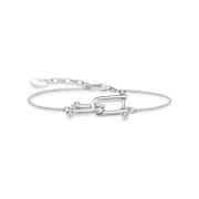 Thomas Sabo Silverarmband med karbinlås Gray, Dam