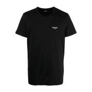 Balmain Flock T-shirt Svart/Vit Black, Herr