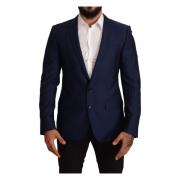 Dolce & Gabbana Martini Slim Fit Jacka Blazer Blue, Herr