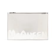 Alexander McQueen Clutch med logotyp Gray, Herr