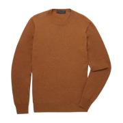 Brooks Brothers Lambswool Crew-Neck Sweater Brown, Herr