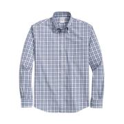 Brooks Brothers Aqua Tartan Regular Fit Bomull Poplin Fredag Sport Skj...