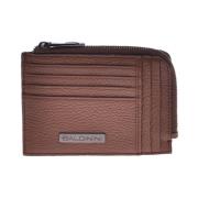 Baldinini Document holder in tan tumbled leather Brown, Herr