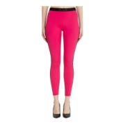 Balmain Enkla Logo Leggings Elastisk Midja Pink, Dam