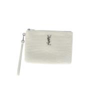 Yves Saint Laurent Vintage Pre-owned Laeder kuvertvskor White, Dam