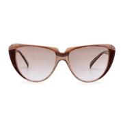 Yves Saint Laurent Vintage Pre-owned Plast solglasgon Brown, Dam