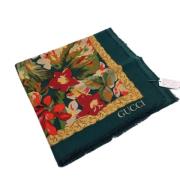 Gucci Vintage Pre-owned Silke sjalar Multicolor, Dam