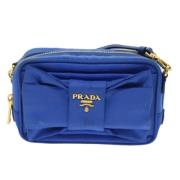 Prada Vintage Pre-owned Tyg prada-vskor Blue, Dam