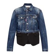 Dsquared2 Kavaj gjord av kombinerade material Blue, Dam