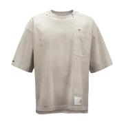 Mihara Yasuhiro Faded Oversized Beige Tee Gray, Dam