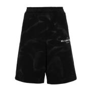 44 Label Group Lätta, bekväma bomulls shorts Black, Herr