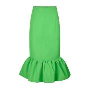 Nina Ricci Grön Taffeta Midi Kjol Green, Dam