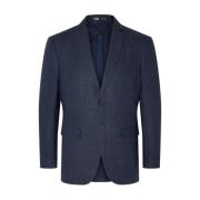 Selected Homme Blå Linne Blazer Set för Män Blue, Herr