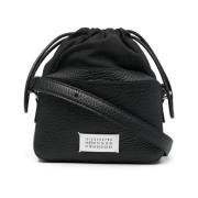 Maison Margiela Svart Dragsko Ryggsäck med Nummer Patch Black, Dam