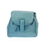 Bottega Veneta Vintage Pre-owned Laeder ryggsckar Blue, Dam