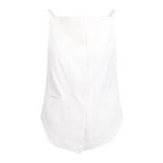 Loulou Studio Elegant Viscose Top White, Dam