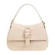 Furla Flow Medium Axelväska Beige, Dam