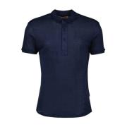 Orlebar Brown Slim Fit Linen Polo Shirt Blue, Herr