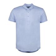 Orlebar Brown Slim Fit Linen Polo Shirt Blue, Herr