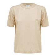 MVP wardrobe Venice Knit T-Shirt Beige, Dam